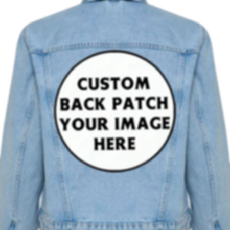 Custom 9.5" x 13.5" Rectangle iron-on back patch made with your design