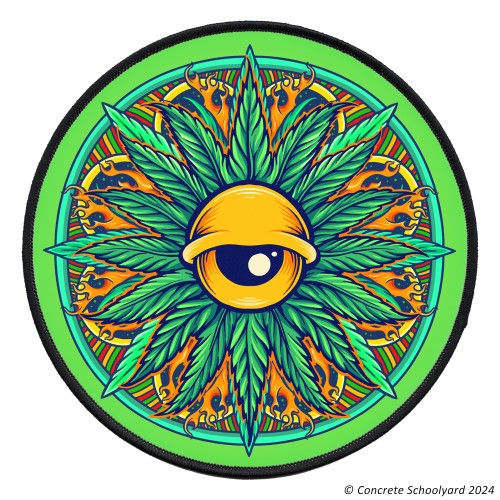 Vibrant Weed Marijuana Mandala Iron On Patch