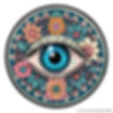 Beautiful Floral Mandala Eye Bohemian Hippy Iron On Patch