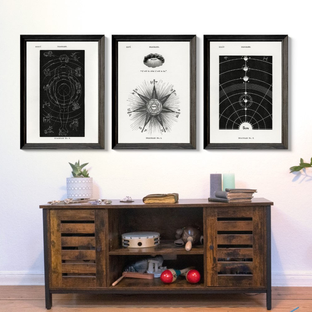 Vintage Solar Biology Astrology High Quality Wall Art Print