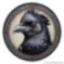 Gothic Black Crow Punk / Metal Style Iron On Patch