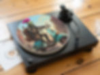 Steampunk Mod Scooter Zombie Punk Felt Record Player Turntable Slipmat