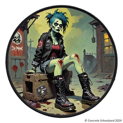 Miniaturbild: Punk Zombie Pin Up Girl Iron On Patch