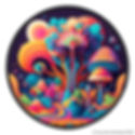 Trippy Psychedelic Landscape Iron On Patch