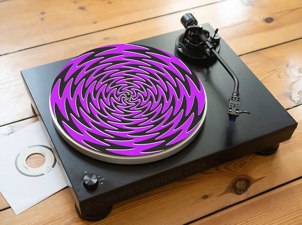 Miniaturbild: Optical Illusion Trippy Psychedelic Swirl Felt Record Player Turntable Slipmat
