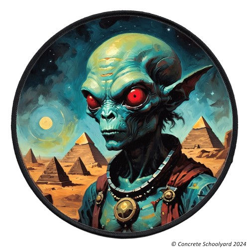 Thumbnail: Psychedelic Egyptian Alien Iron On Patch