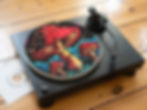 Vibrant Trippy Psychedelic Mushroom Felt Record Player Turntable Slipmat