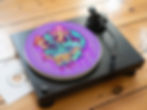 Vibrant Psychedelic Mushroom Graphic Felt Record Player Turntable Slipmat