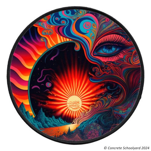 Miniaturbild: Psychedelic Magic Mushroom Landscape Iron On Patch
