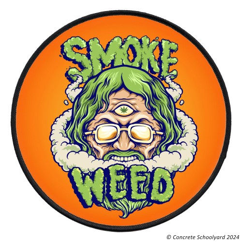 Vibrant Trippy Weed 420 Smoke Iron On Patch