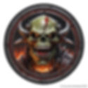 Vintage Style Heavy Metal Ork Iron On Patch