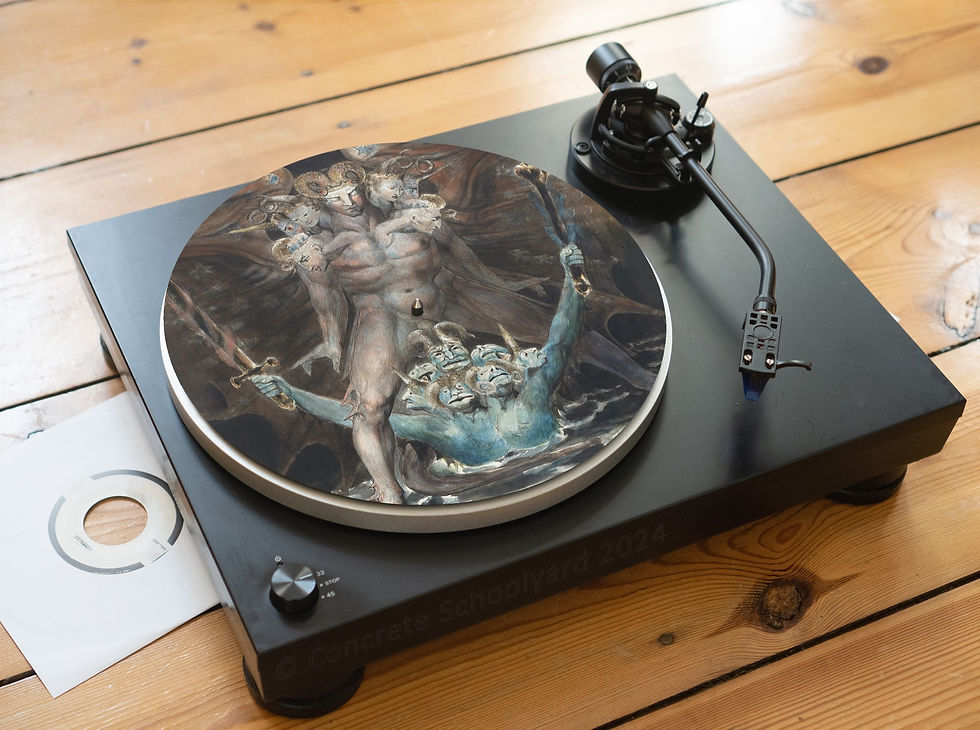 William Blake "The Great Red Dragon" Felt Record Player Turntable Slipmat