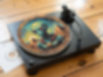 Psychedelic Egyptian Pyramid Alien Felt Record Player Turntable Slipmat
