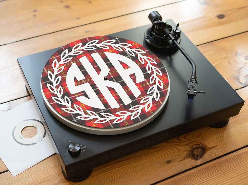 Jamaica Ska Punk Reggae OI! Felt Record Player Turntable Slipmat