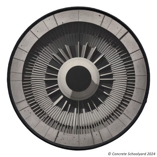 Thumbnail: Brutalist Style Black & White Iron On Patch