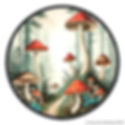 Beautiful Magic Mushroom Forest Iron On Patch