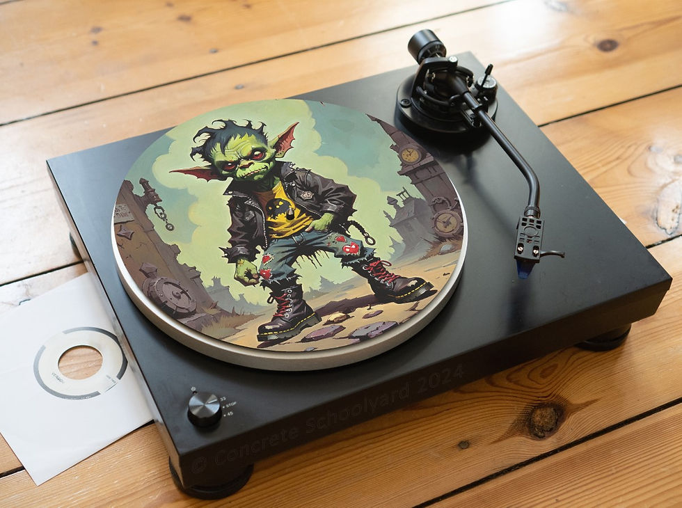 Thumbnail: Crustpunk Goblin Punk/Metal Ork Felt Record Player Turntable Slipmat