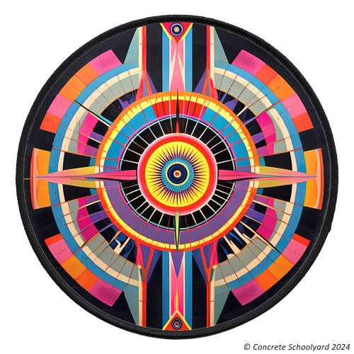 Thumbnail: Trippy Solar Geometry Magick Iron On Patch