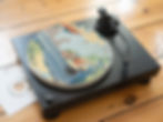 Hokusai's Omohan ai-zuri Vintage Japanese Felt Record Player Turntable Slipmat