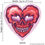 Miniaturbild: Pastel Goth Heart Shaped Skull Large Iron On Jacket Back Patch