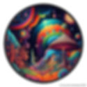 Psychedelic Magic Mushroom Landscape Iron On Patch