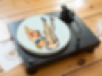 1960's Mod Pin Up Girl Felt Record Player Turntable Slipmat