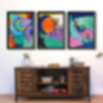 Colourful Modern Abstract Nature Graphics High Quality Wall Art Print