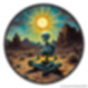 Vibrant Meditating Skeleton Iron On Patch