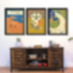 Vintage Japanese Animal Magazine Covers High Quality Wall Art Print