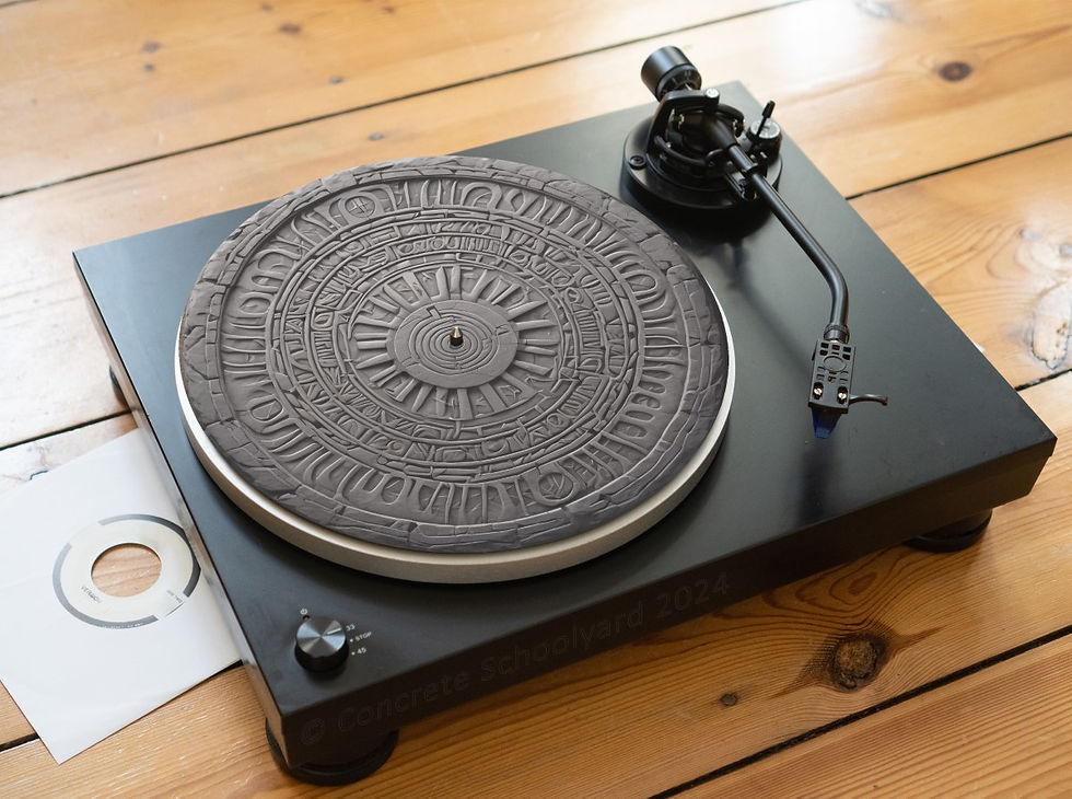 Thumbnail: Druidic Rune Stone Occult Magick Felt Record Player Turntable Slipmat