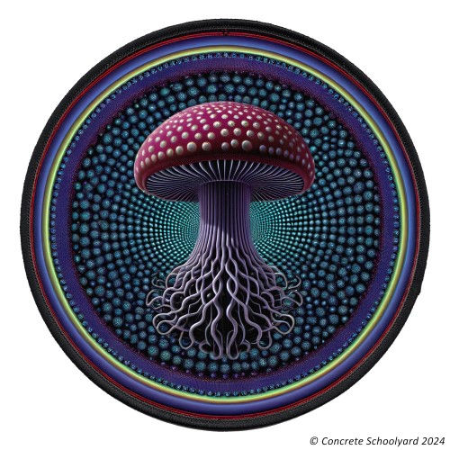 Miniaturbild: Psychedelic Cyber Magic Mushroom Iron On Patch
