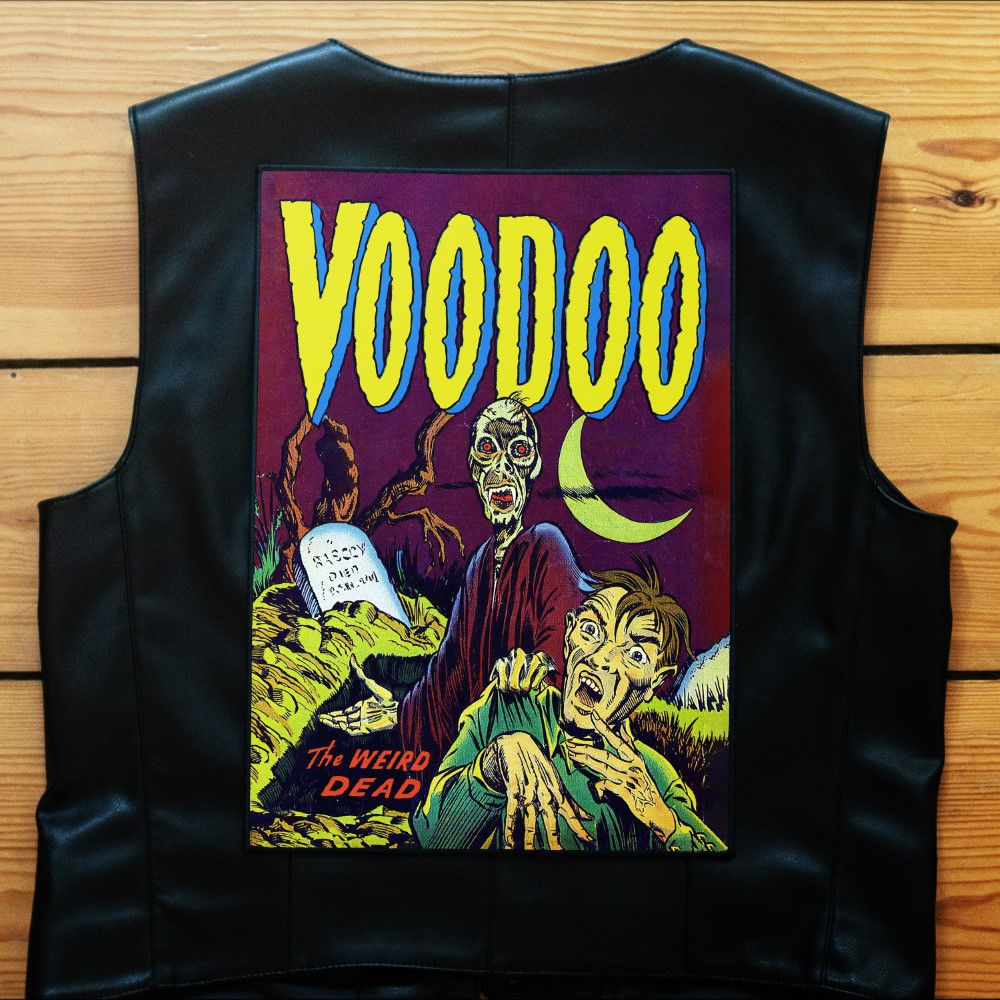 "VOODOO" Vintage Horror Iron-On Jacket Backpatch