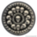 Vintage Style Black & White Skulls Iron On Patch