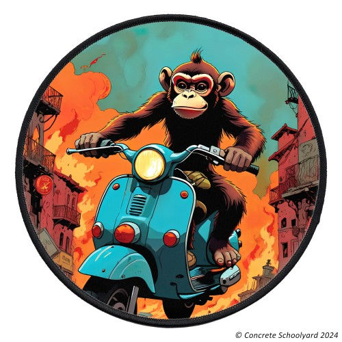 Thumbnail: Mod Scooter Monkey Iron On Patch