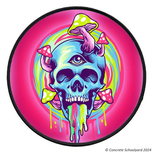 Thumbnail: Vibrant Trippy Psychedelic Mushroom Iron On Patch