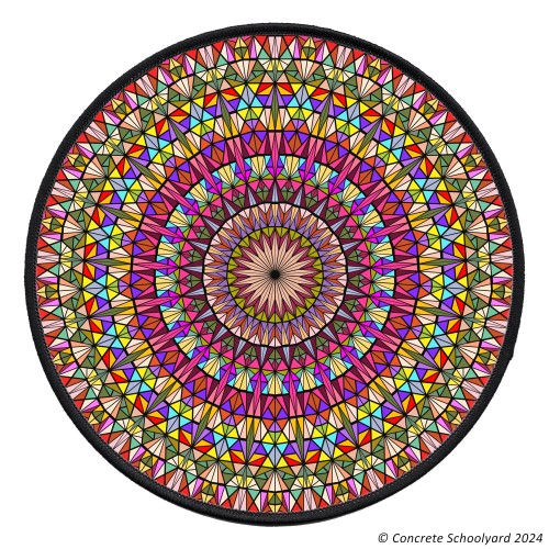 Thumbnail: Colourful Stained Glass Style Mandala Iron On Patch