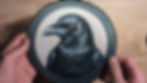 Gothic Black Crow Punk / Metal Style Iron On Patch