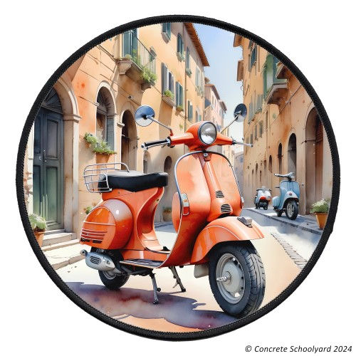 Thumbnail: Beautiful Watercolour Scooter Iron On Patch