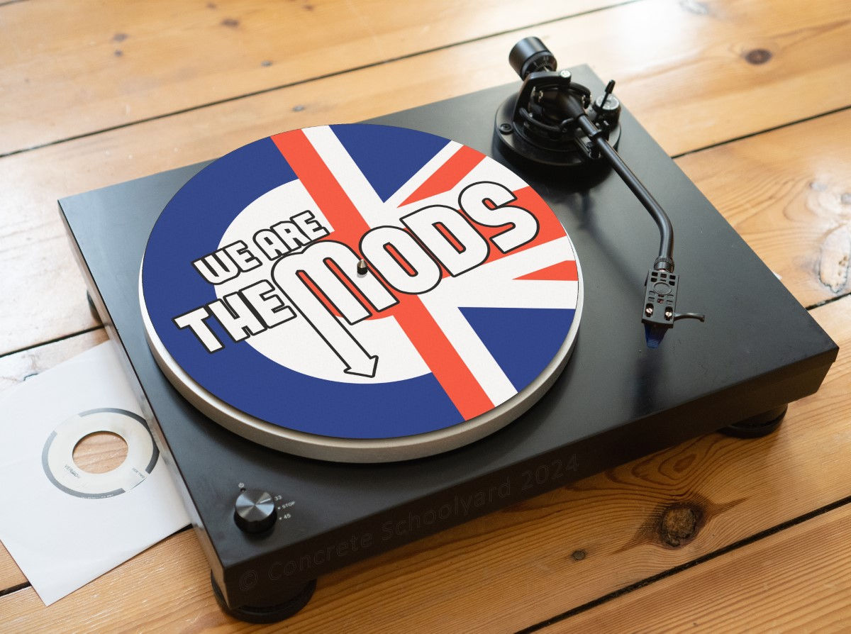 We Are The Mods Mod Union Jack Target Felt Record Player Turntable Slipmat