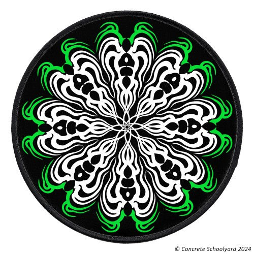 Thumbnail: Trippy Dark Acid Geometry Iron On Patch