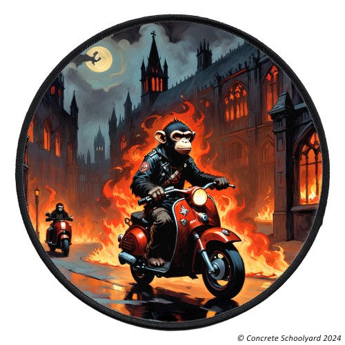 Miniaturbild: Mod Scooter Monkey Iron On Patch