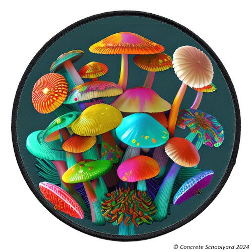 Miniaturbild: Beautiful Magic Mushroom Mandala Iron On Patch