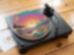 1960's Style Psychedelic Landscape Felt Record Player Turntable Slipmat