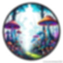 Psychedelic Magic Mushroom Forest Iron On Patch