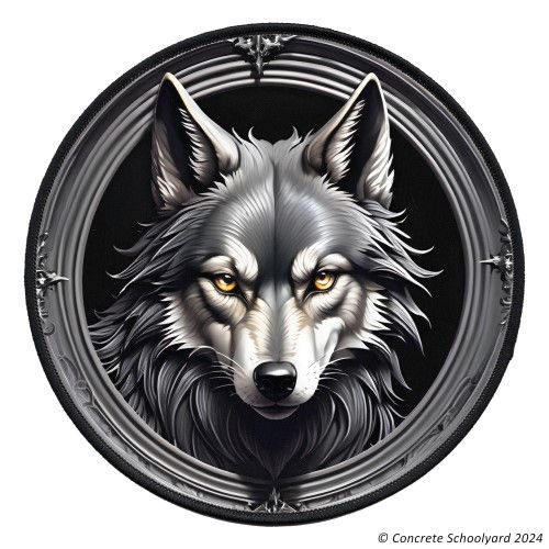 Thumbnail: Beautiful Gothic Wolf Iron On Patch