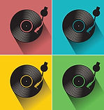 black-vinyl-record-disc-flat-concept-vec