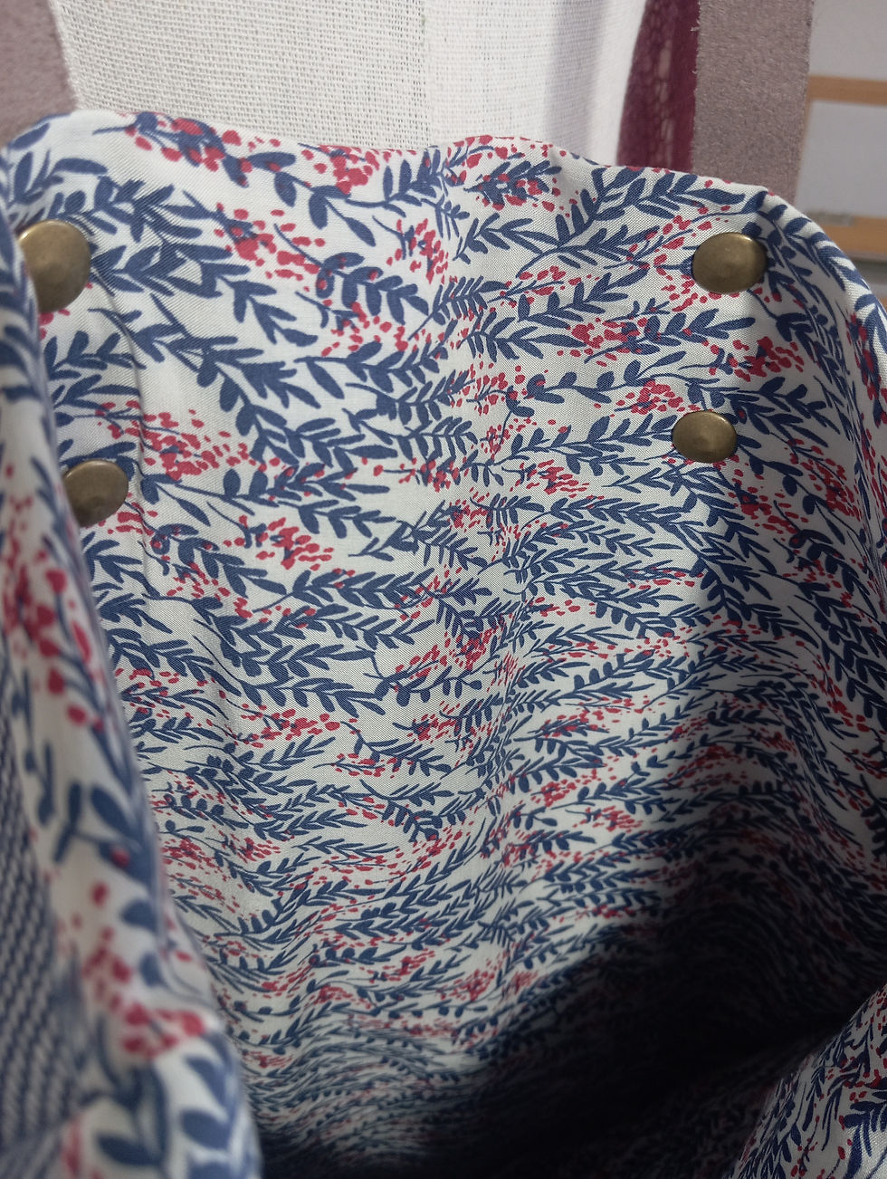 Miniature : Sac en lin bleu foncé 