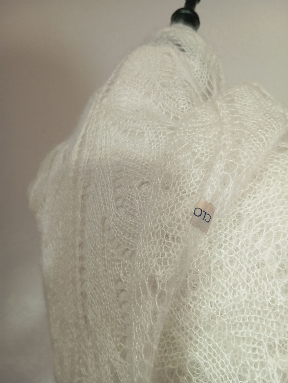 Miniature : Châle dentelle blanc