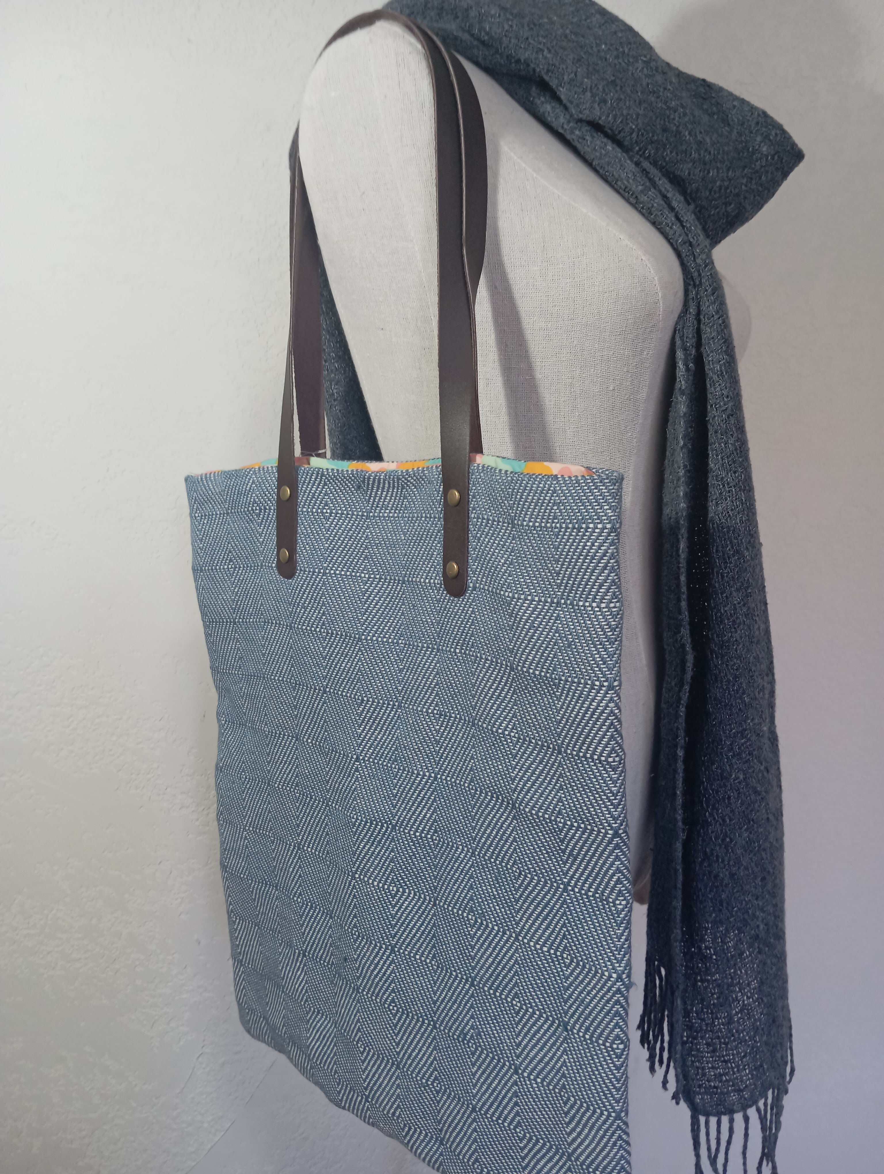 Sac en lin bleu jeans