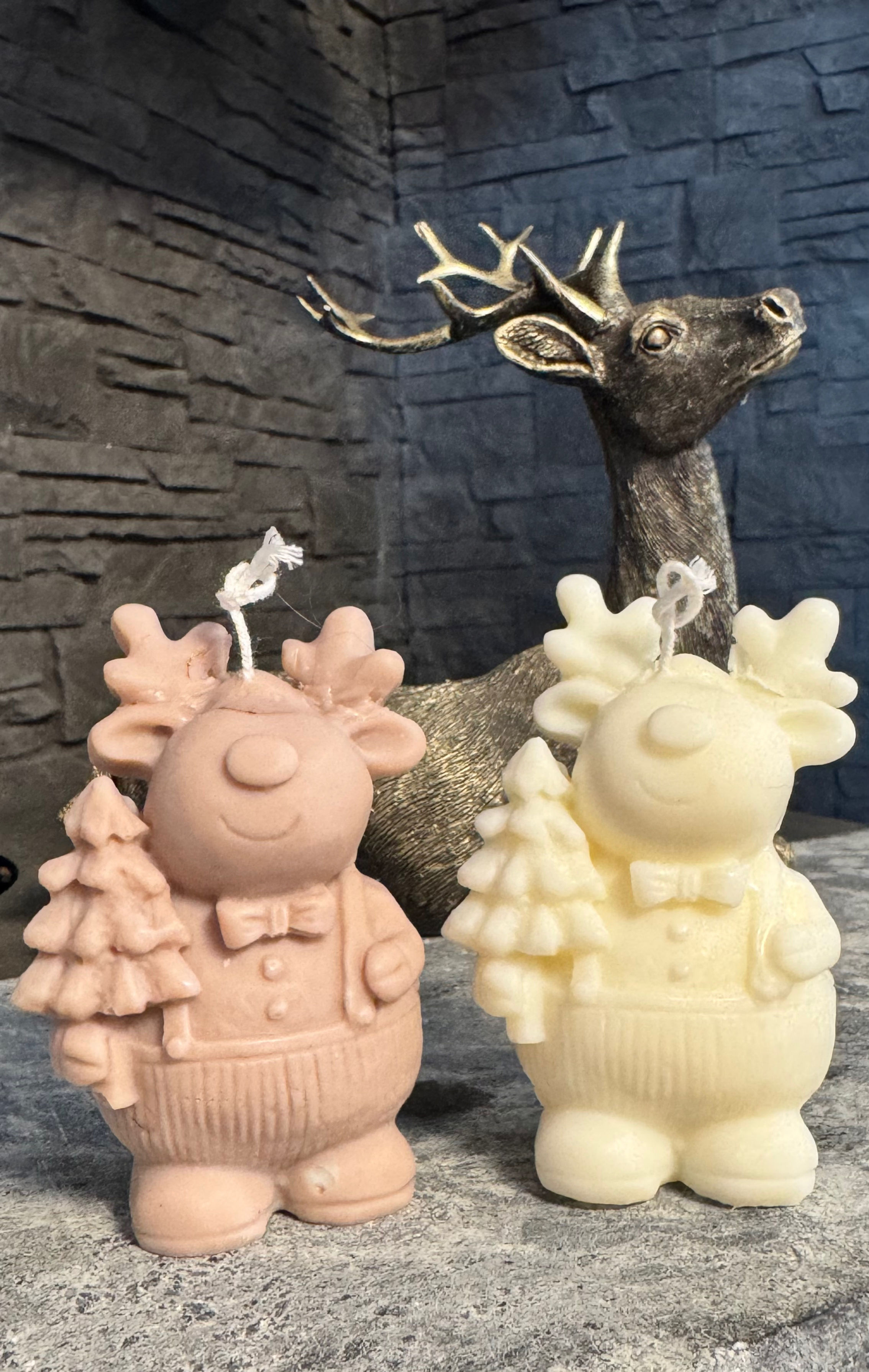 Zwei süße Rentiere - Kerzen